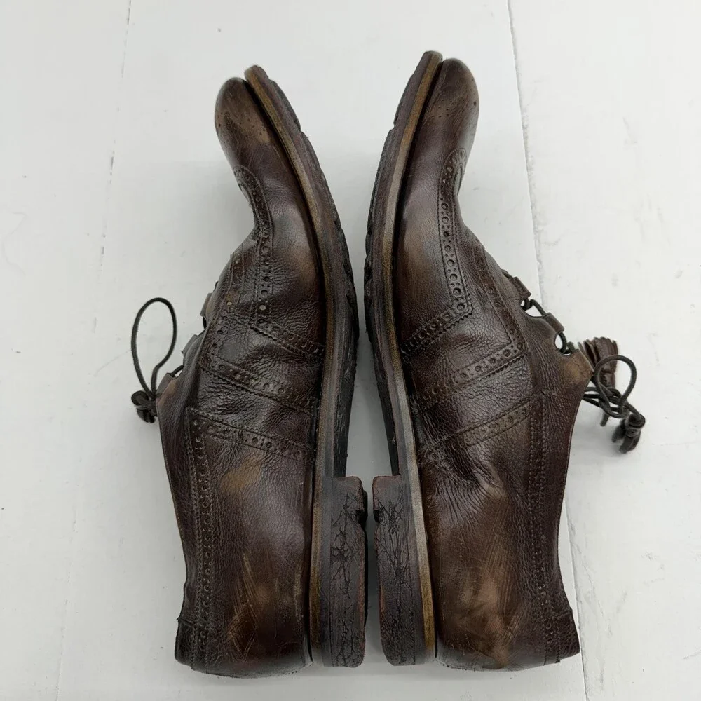 Church's Co Shanghai Brown Glacé Derby Dress Shoes Mens Size 12